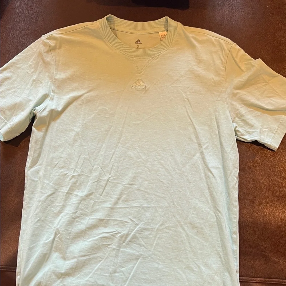 Adidas Men's Soft Blue Short Sleeve Tee